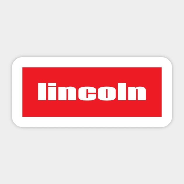 Lincoln Sticker by ProjectX23Red